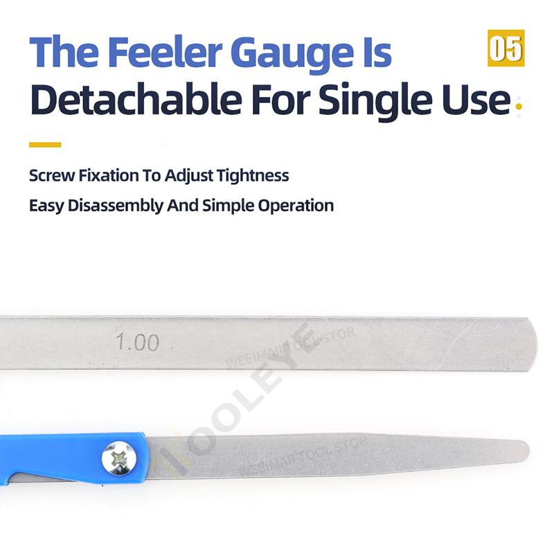 Feeler Gauge Metric Thickness Gauge Set For Measurement Sheet Gauge Blades Valves Foliage of Valves Spark Plug Gap Gauge Tools