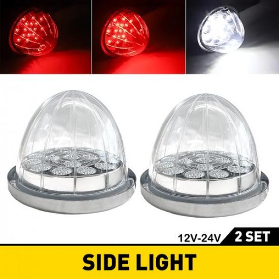 LED Watermelon Lights Side Marker Clearance Brake Turn Signal Truck Trailer Kit