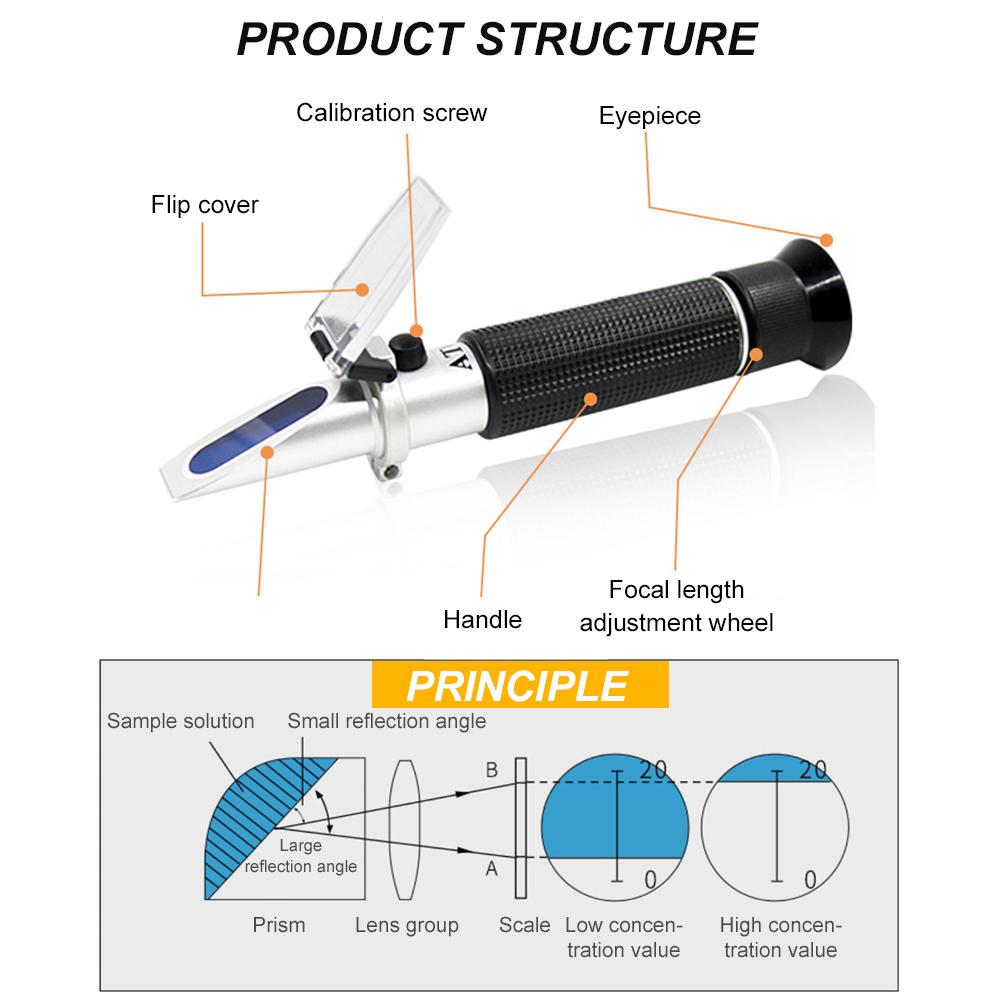Rifrattometro Per Miele Portatile - Misuratore Umidità E Zucchero Per Apicoltori - Foto 8