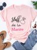 Team Bride T-shirt Bachelorette Party Tees Bride Team Tshirt Black White Pink T-shirts Wedding Team Tops Engagement Tees
