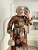 Elegant Spring 2025 Long Sleeve Dress - Women's European & American Style, Round Neck, Loose Fit