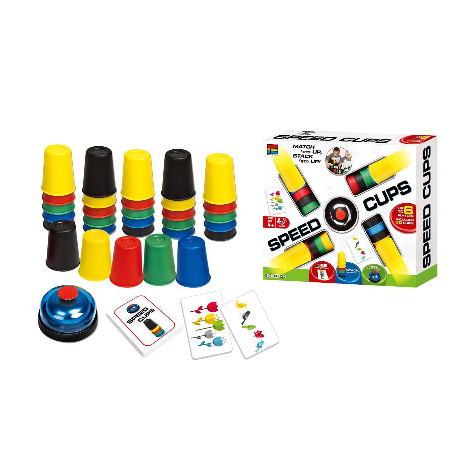 

Быстрая игра в укладку стаканчиков, дети используют их, чтобы играть на скорость красочных укладочных стаканчиков One Size белый