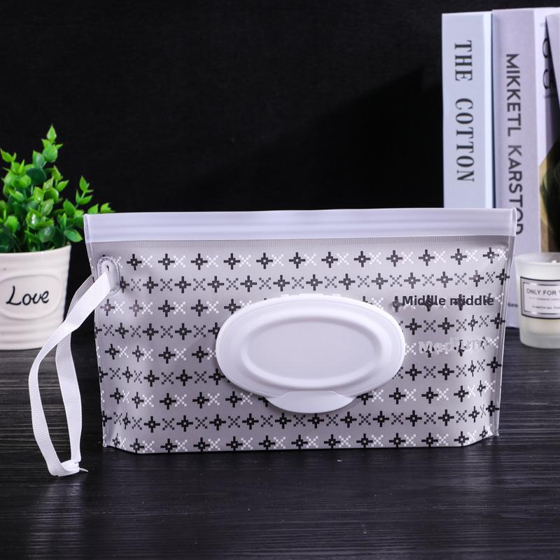 Waterproof EVA Baby Wipes Tissue Bag with Window and Pull-Out Design
