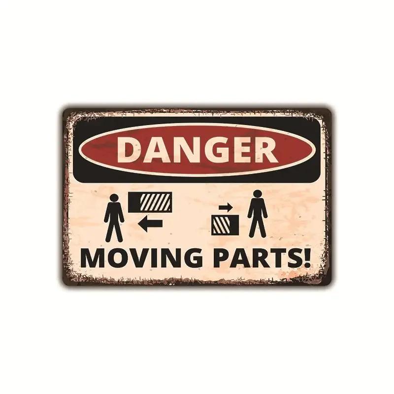 New Public Hazard Warning Sign Metal Tin Garden Signs Decorative Painting Frameless Hanging Paintings Living Room Home Decor