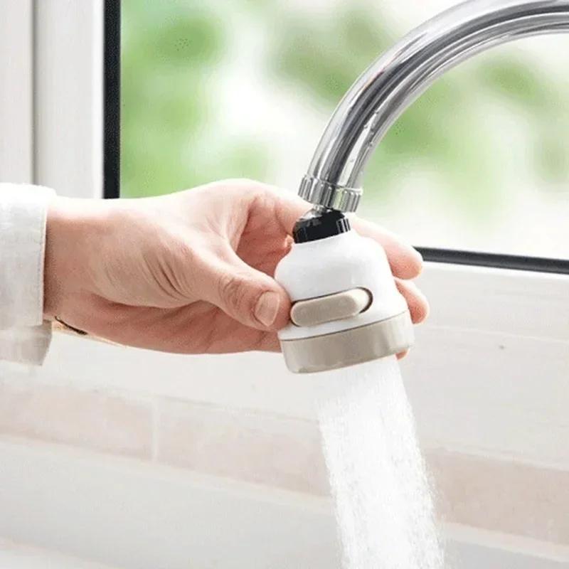 Kitchen Rotatable Multifu Accessories Water Saver 3 Modes Water Tap Nozzle Filter Splash-proof Faucet Booster Tools Supplies