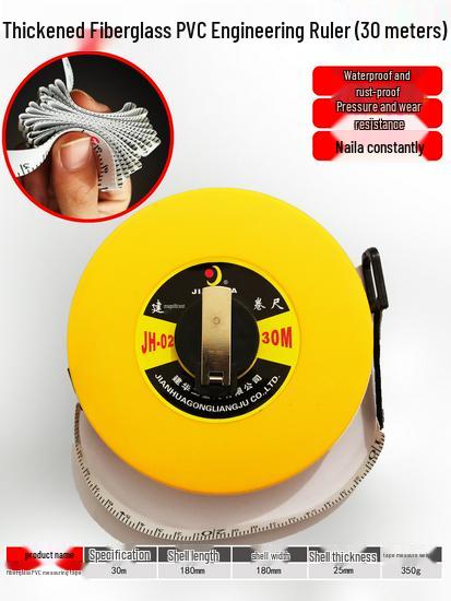 Durable, Waterproof Tape Measure Set: 50m, 30m Soft, 100m Fiber, Double-Sided Construction Ruler.