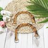 2Pcs 10.5/12Cm Plastic Bag Handle Handbags Replace Faux Bamboo Handles Woven-Bag Purse Frame Kiss Clasp Diy Bags Accessories