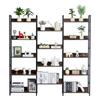 Metal Bookshelf Rustic Bookshelf 14-Tier for Living Room Bedroom & Office