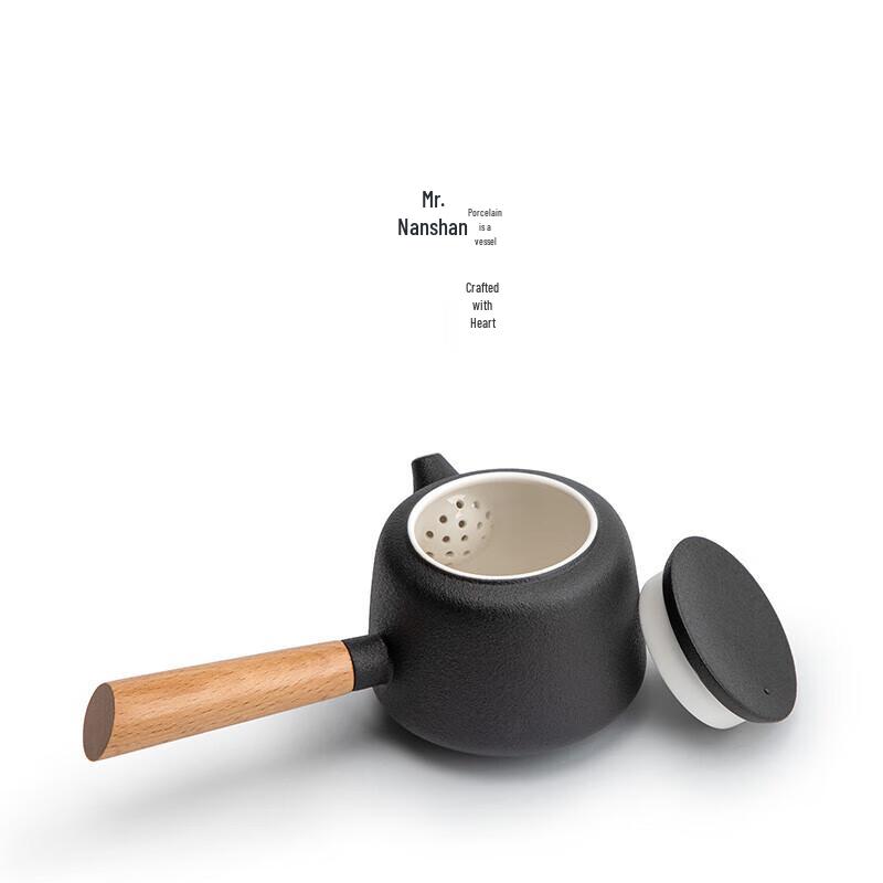 Nanshan Kung Fu Black Ceramic Teapot with Filter