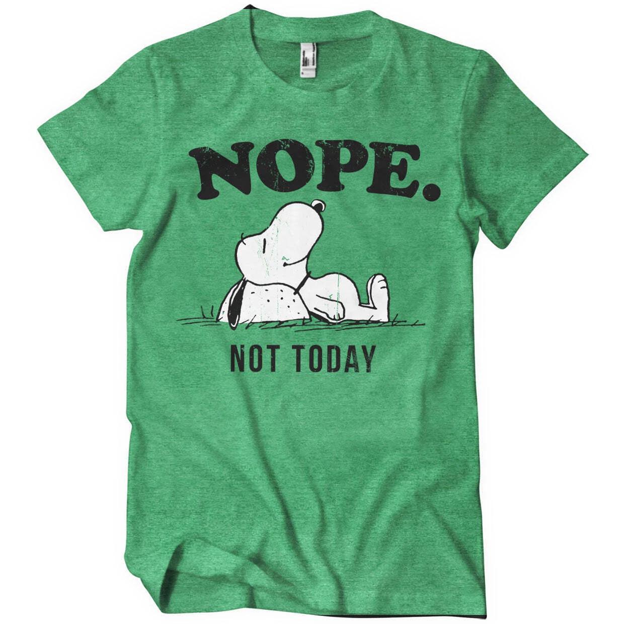 Officially Licensed Peanuts - Nope. Not Today Mens T-Shirt M