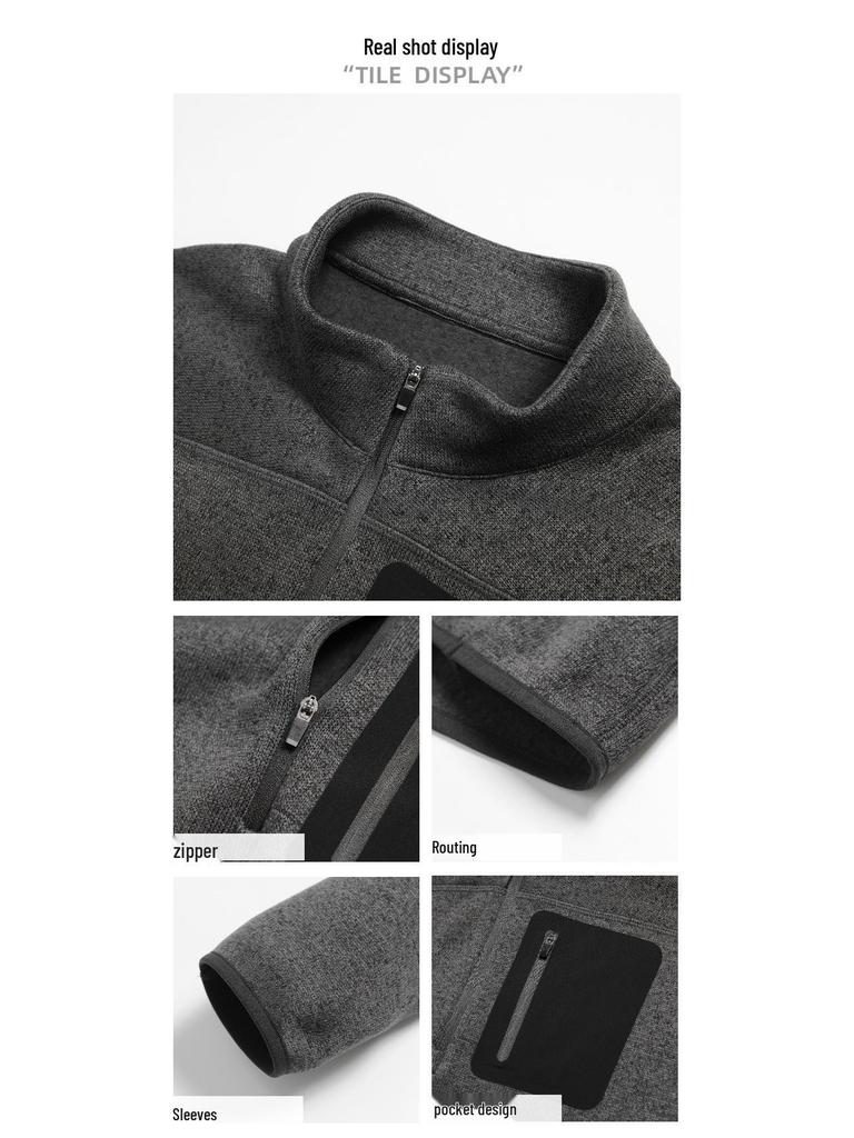 Men's Slim-Fit Half-Zip Outdoor Base Layer Pullover for Winter Sports and Casual Wear