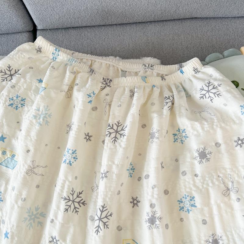 Summer Round Neck Short Sleeve Pajama Set for Women & Girls – Cute & Loose Fit