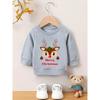 Kids Sweatshirt Minimally Printed Pattern, Comfortable And Skin Friendly for Baby, Versatile Baby Round Neck Hoodie