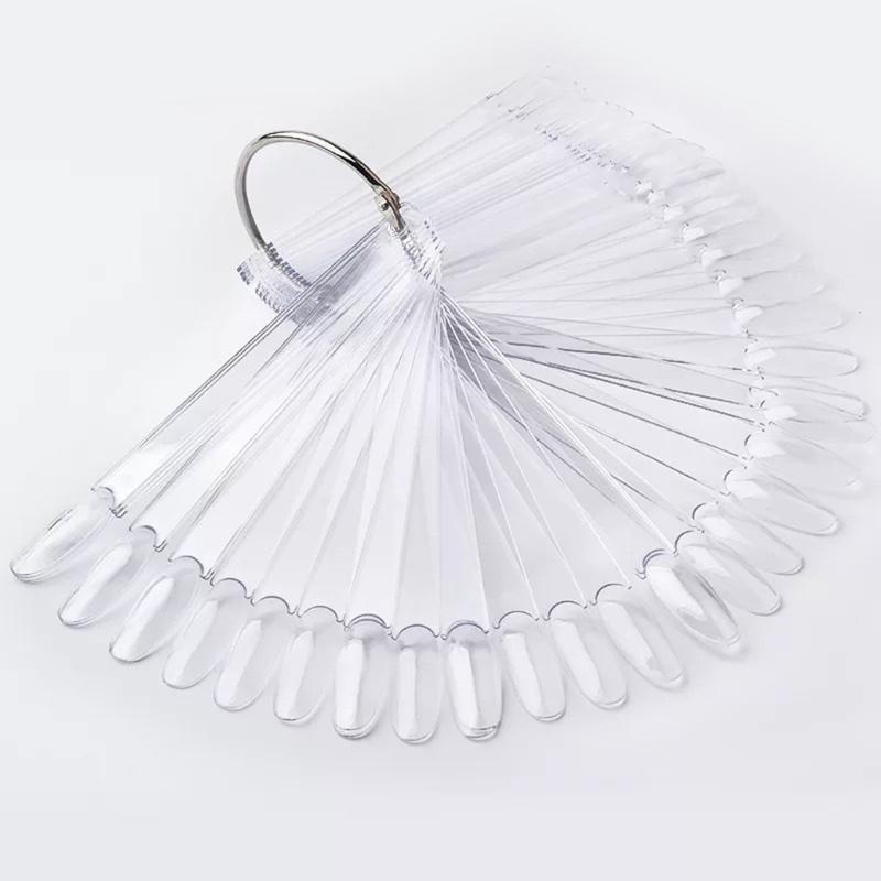 Nail Art Swatches Stick Polish Board Display Practice Sticks Fan-shaped Nail Tip