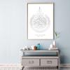 Islamic Ayat Al-Kursi Quran French Floral Bismillah Calligraphy Posters Wall Art Canvas Paintings Printed Living Room Home Decor