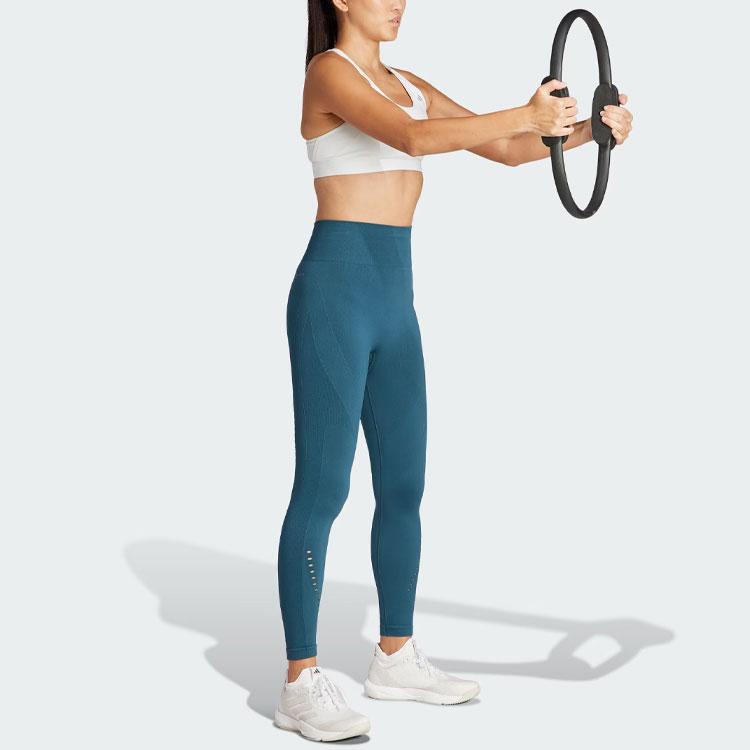 Adidas Yoga Seamless 7/8 Leggings Women Fitness Bottoms Dark-Blue HY3859