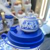 Chinese Style Flower Porcelain Teapot Exquisite Milk Tea Lid Accessories  Restaurant