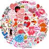 50 Valentine's Day Stickers Sweet Valentine's Day Series Ins Style Personalized Cartoon Doodle Notebook Paper Stickers