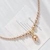 High Quality Maillard Brown Gradual Change Smile Artificial Crystal Pearl Necklace Neck Chain Pendant