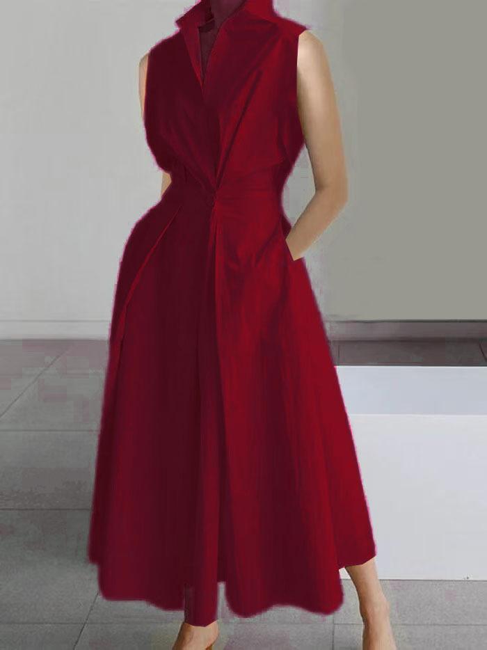New Medieval Retro Plus Size Fashion POLO Collar Loose Pendulum Women's Dress
