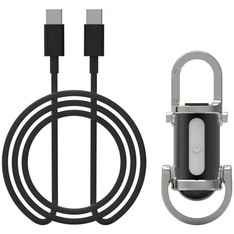 German Waterproof Multifunctional Mini Flashlight Keychain with Emergency Recharge & Large Floodlight