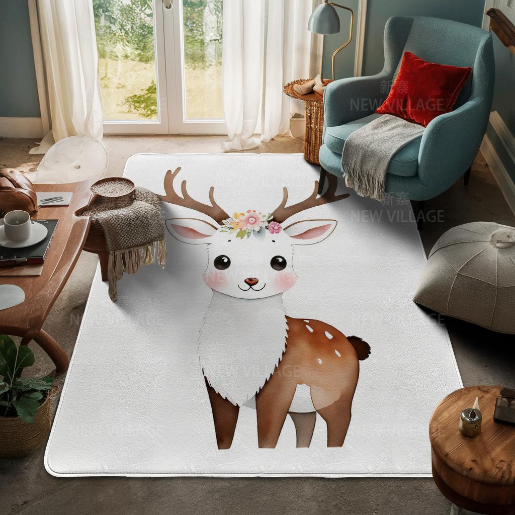 House Entrance Carpet Home Door Mat Living Room Bath Foot Bathroom Non-slip Water Absorption Rugs Bath Merry Christmas Winter