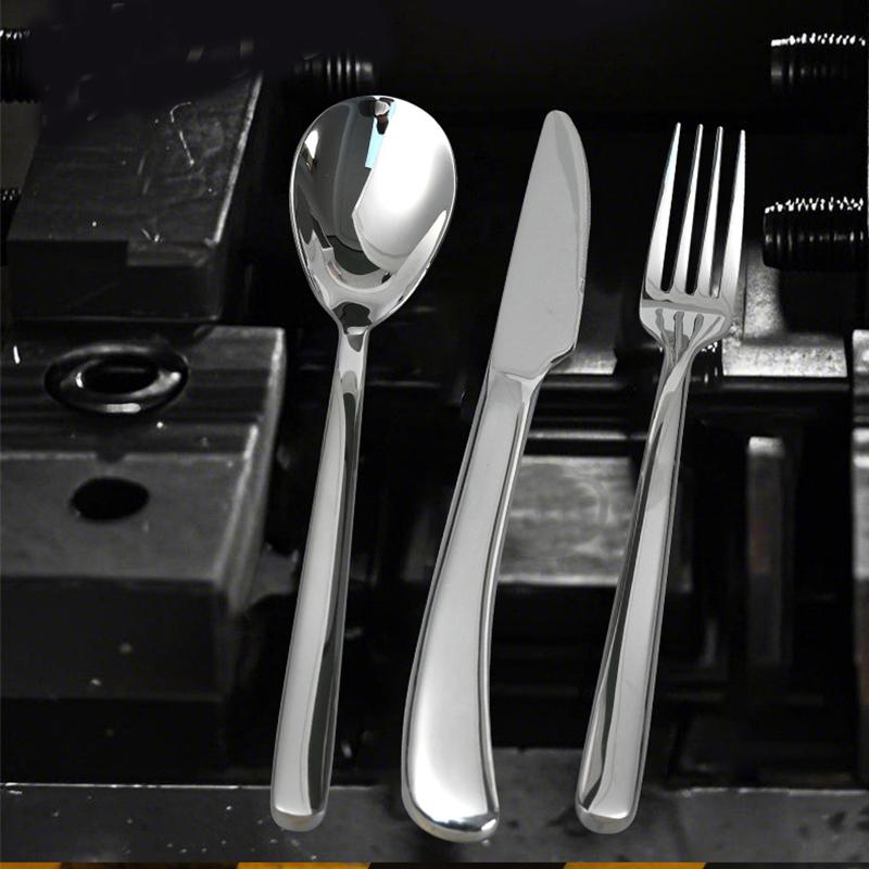304 Stainless Steel Tableware French Knife, Fork and Spoon Set Hotel Western Food Thickened Steak Knife, Fork and Spoon