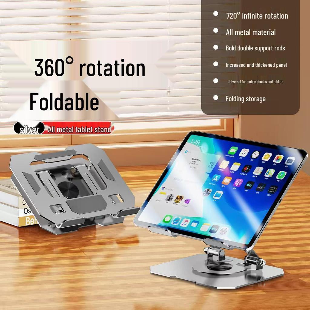 Upgraded All-Metal 360° Rotating Stand for Phones, Tablets, and Laptops