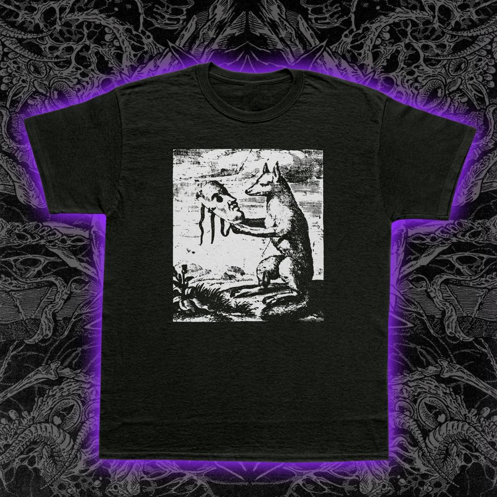 Foxes False Face T-Shirt Occult Folklore Trickster Fox Mask Art Tee S-5XL