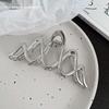 Silver Metal Geometric Shark Hair Clip for Thick Hair