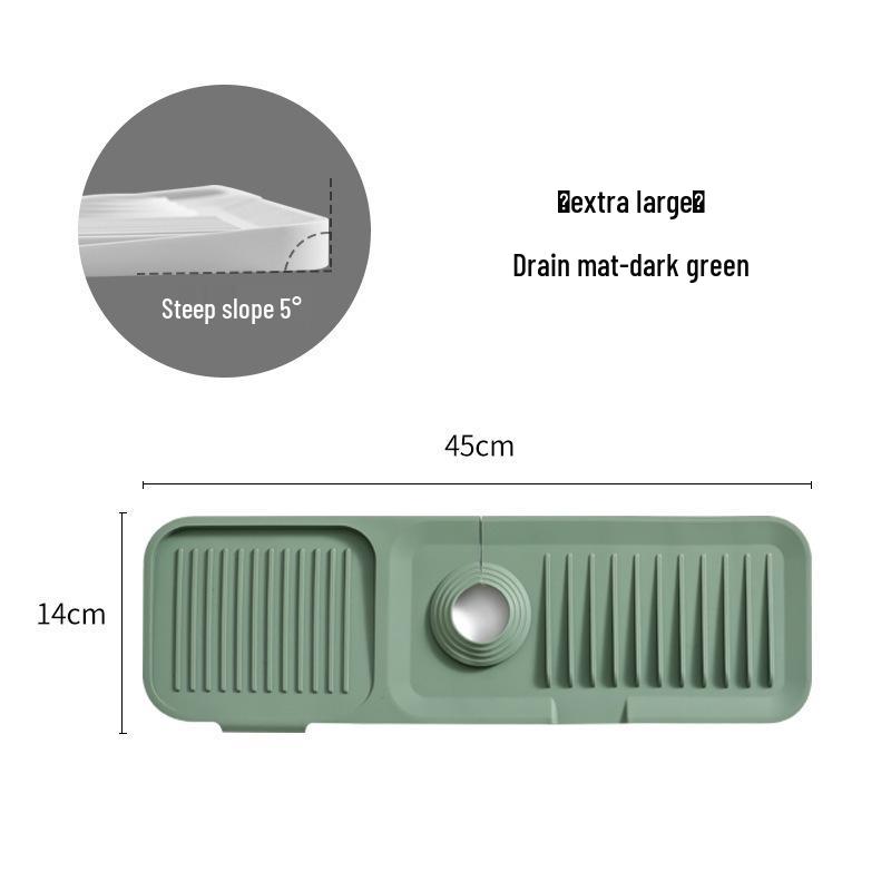 Minimalistyczna silikonowa, wodoodporna mata przeciwpleśniowa na odpływ kranu i umywalki