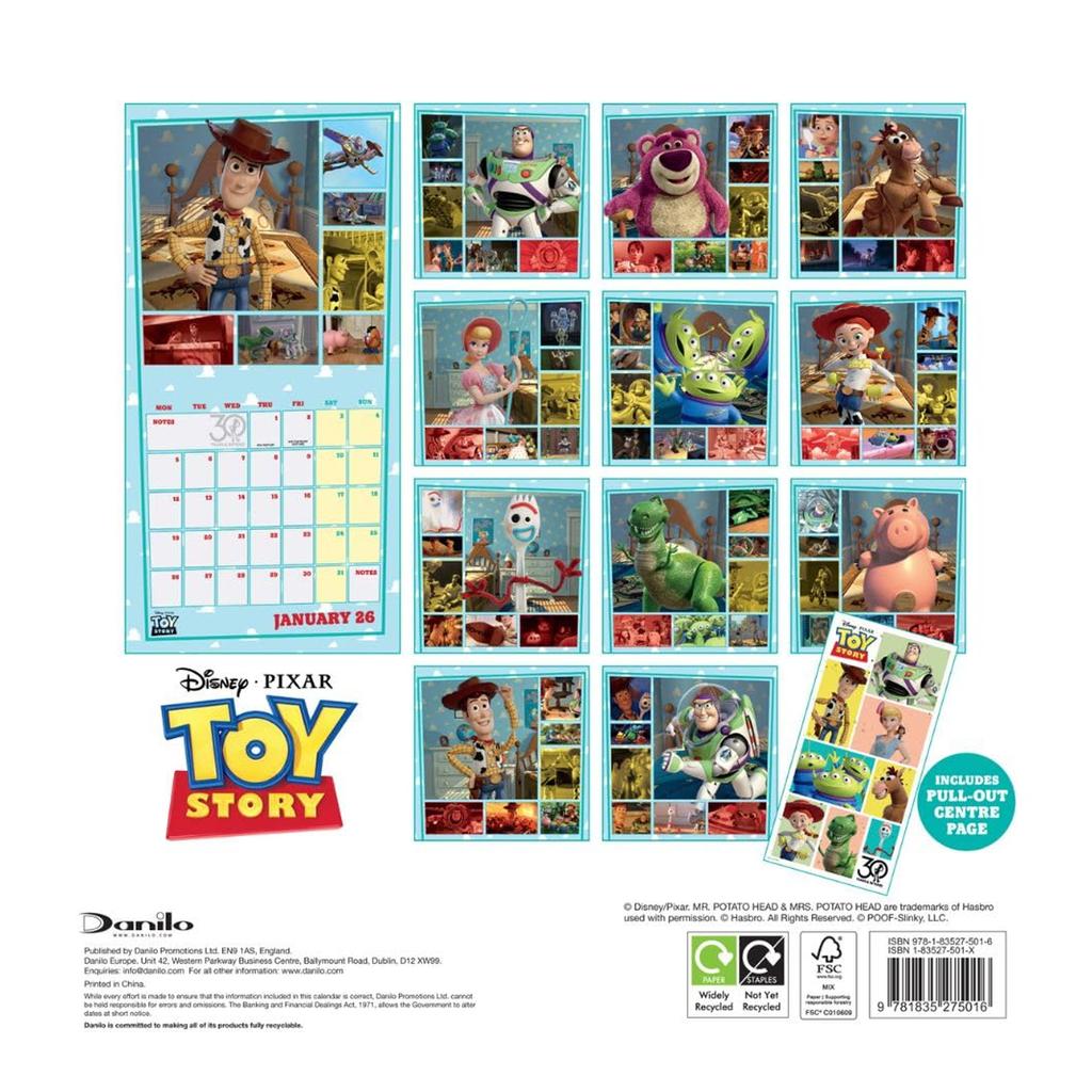 Toy Story 2026 Square Wall Calendar
