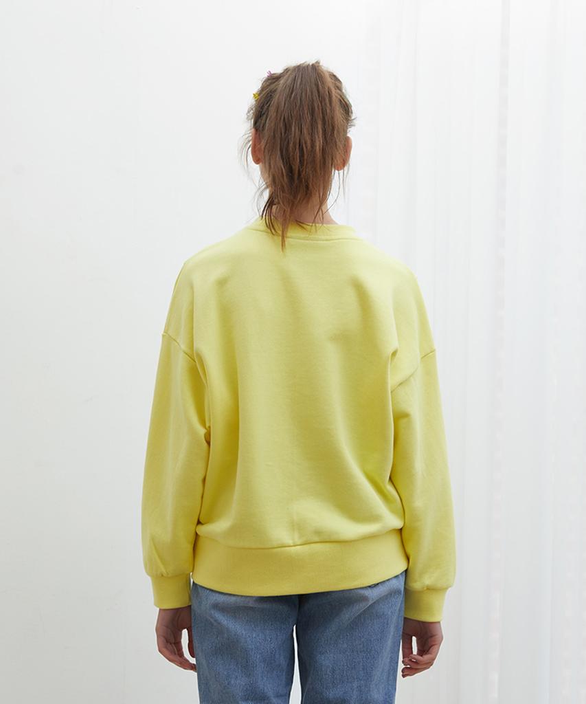 NEAR&DEAR Front Split Detail Sweetie T-Shirt Yellow