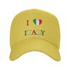 I Love Italy  Casual Baseball Cap  Outdoor Sports Trucker Hat Summer Sunscreen Women Unisex Streetwear Snapback Cap