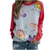Women's hoodie 3D digital printed round neck hoodie with shoulder inserts for autumn winter women's wear
