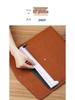 A4 Leather Korean Style Large Capacity Magnetic Snap File Folder