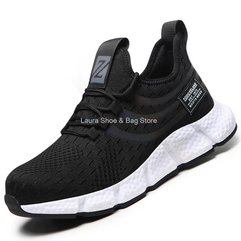 Fashion 2024 Summer NEW Safety Shoes Men Mesh Breathable Steel Toe Kevlar Midsole Puncture Proof Work Safety Boots Man Boots Flat Safeti