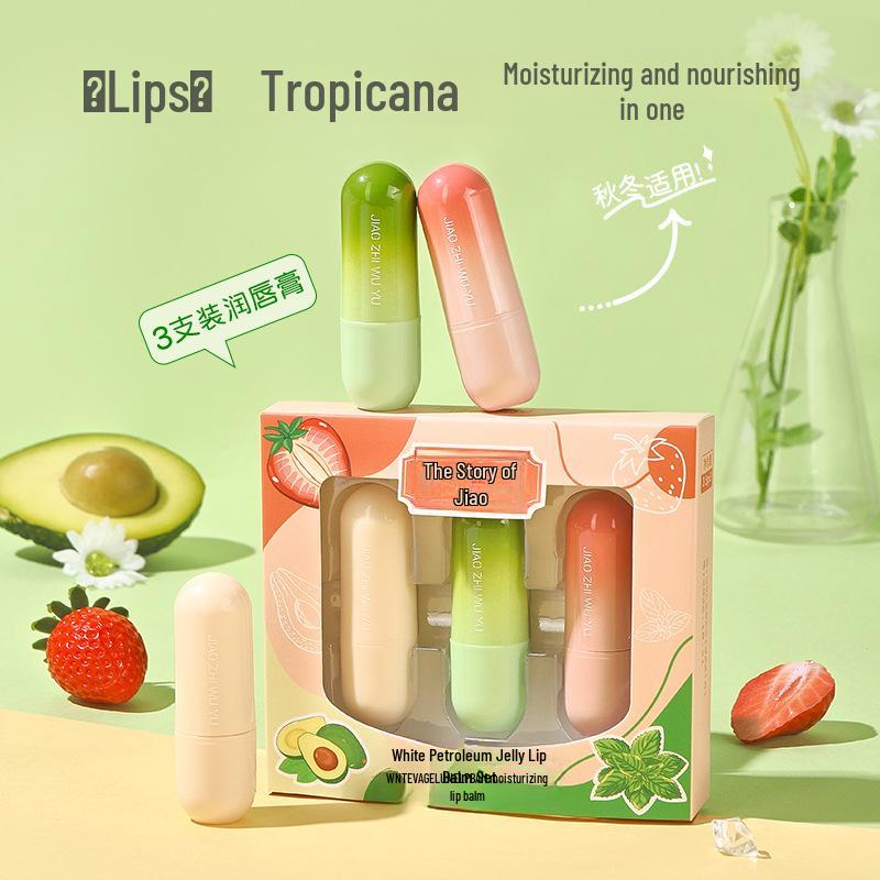 

Увлажняющий бальзам для губ Jiaozhiwuyu - бесцветная маска для губ для ухода за губами и осветления морщинок на губах