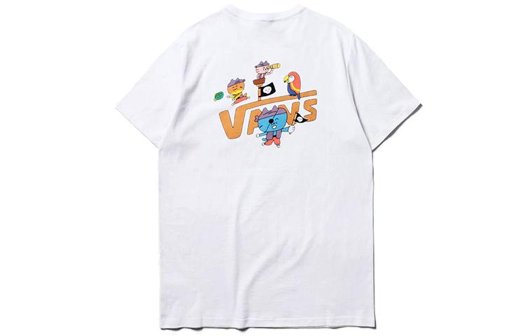 Vans Asia Artist Collaboration Edition T Shirts Men s Crew Neck Moderate Straight Fit VN0A4RASWHT L