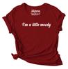 Inkmeso I'm A Little Moody Graphic Printed Tee Top Quote Tshirt