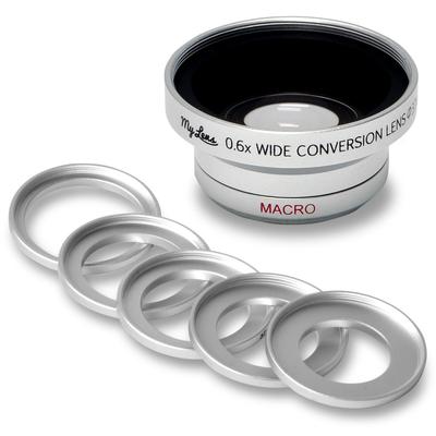 Mijn Lens Groothoek Conversielens voor Lens Compatibel met Full HD JTT Online MLE37W06 Groothoek 0.6x Camcorders, Diameters 25mm, 28mm, 30mm, 30.5mm,