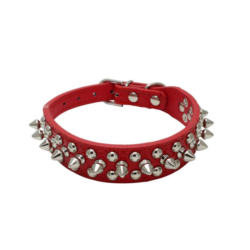 leather studded cat collar