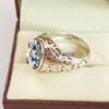 Moissanite Oval Cut Gemstone With 925 Sterling Silver Ring For Men's #B275 JL375681922525