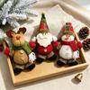 3pcs of Christmas Tree Ornament Pendant, Santa-Snowman-Reindeer Ornaments Doll for Christmas, New Year, Festive Season Decor