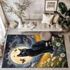 Moonlit Cat Dream Floor Mats for Living Room, Bedroom and Room Decoration Are Suitable for Gifts.