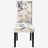 Printed Chair Cover Elastic Kitchen Seat Cover Stretch Spandex Chair Covers for Dining Room Wedding Hotel Banque… More