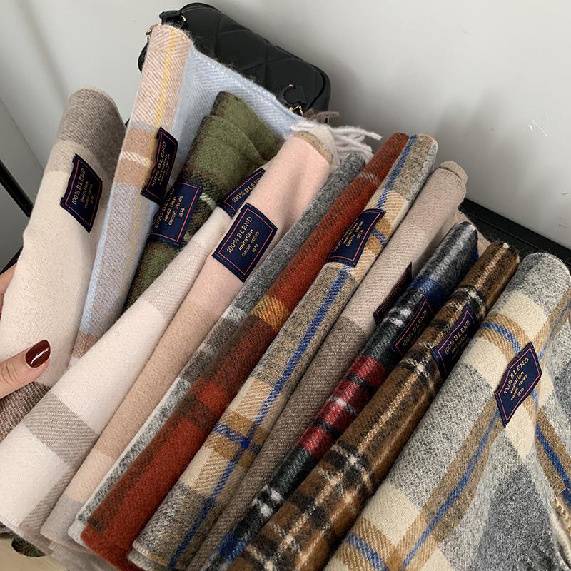 Luxury  Classic England Style For Women Scarf Fashion Stripe Plaid Scarves Tassel Shawls Pashmina Lady Wrap Poncho Stoles