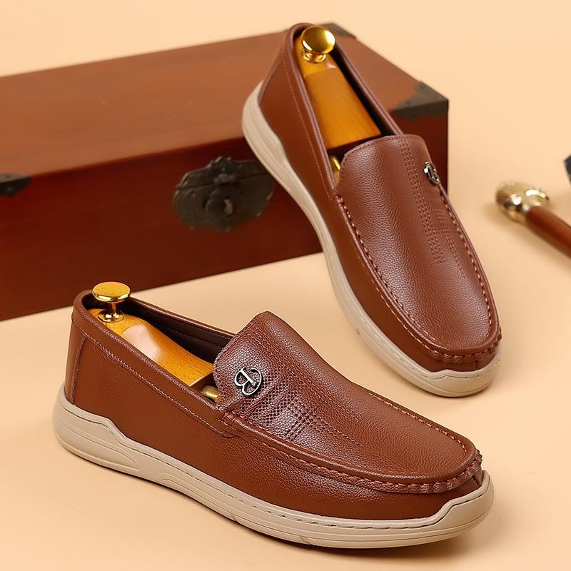 Мода Мода Воловья кожа Обувь для вождения для мужчин Весна Осень Мягкая подошва — фото 3