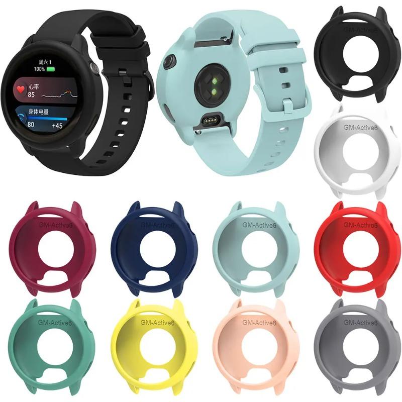 Silicone Strap+Case for Garmin Active6 Soft Protector Shell For Garmin Active 6 Colorful Sport Wristband Replaceable Accessories