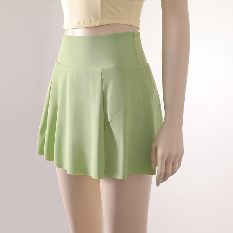 

Sports Short Skirt Women With High Waist Slimming Fake Two-piece Training Running Fitness Summer Pleated New Tennis Dress M adults